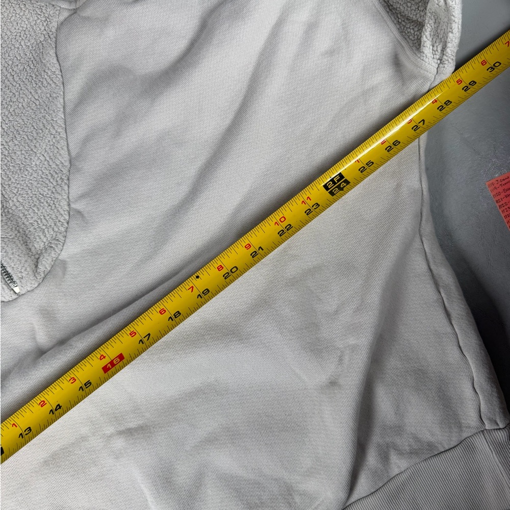 perfectwhitetee Kiva Cream Mixed Media 3/4 Zip Sweatshirt M - Picture 7 of 9